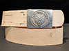 Hitler Youth white leather belt with RZM stamped buckle